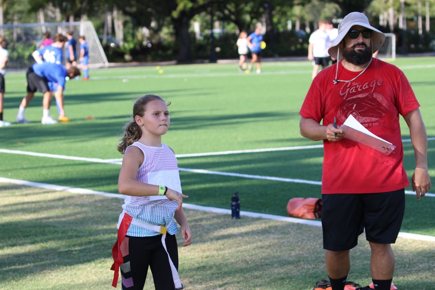 nnabel Meathe with Coach Nick Belvilaqua